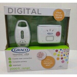 Graco Baby IMonitor Vibe Alert Digital Audio 2000 ft Range Rechargable